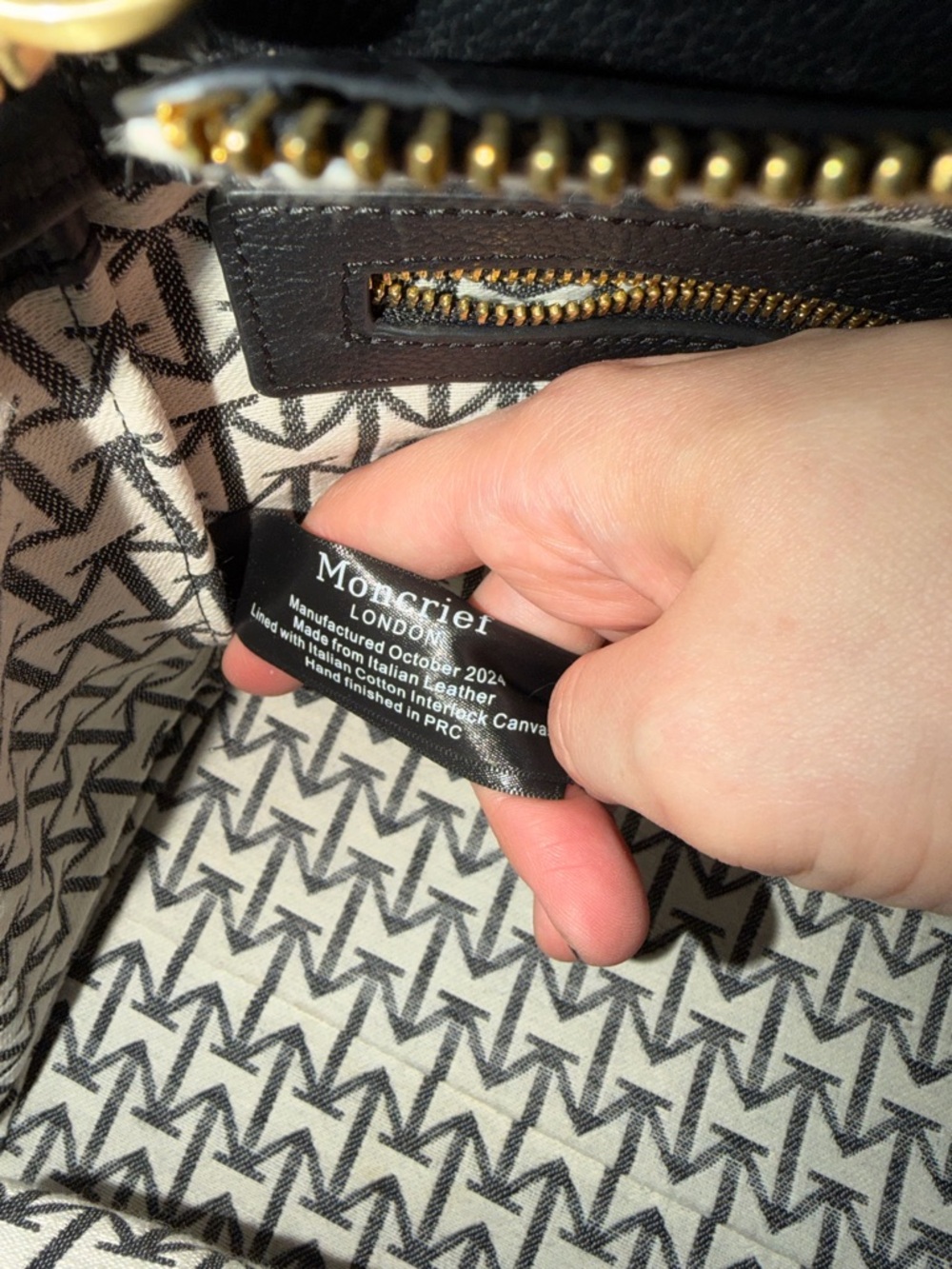 Moncrief London “Emily” Black Leather Bag – READ DESCRIPTION - Picture 8 of 14
